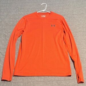 Under Armour Cold Gear Fitted Men's Bright Orange Long Sleeve Shirt